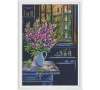 RTO counted cross stitch kit "In the moment, Purple", 17x25cm, DIY