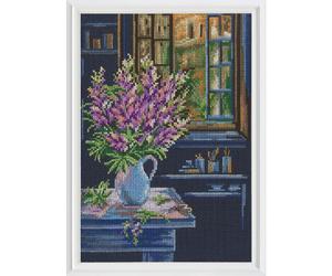 RTO counted cross stitch kit "In the moment, Purple", 17x25cm, DIY