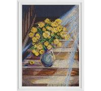 RTO counted cross stitch kit "In the moment, Yellow", 15,5x21,5cm, DIY