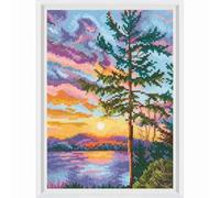 RTO Counted Cross Stitch kit Lake Sunset M1021 14x19 cm/ 5.5X 7.5