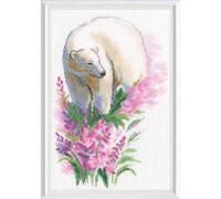 RTO counted cross stitch kit "Polar bear", 16,5x24,5cm, DIY