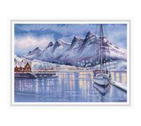 RTO counted cross stitch kit "Port of Bodo", 29,5x20,5cm, DIY