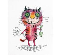 RTO Cross Stitch Embroidery Kits for Adults Humor, Animals - from a Pure Heart 17x22cm/6.7x8.7 16CT