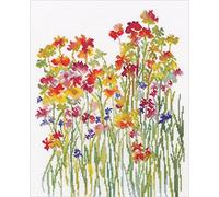 RTO Flower Watercolour Counted Cross Stitch Kit-10.5-Inch x 13.25-Inch 14 Count