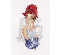 RTO Girl Dreaming Counted Cross Stitch Kit-7-Inch x 11.25-Inch 14 Count