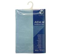 RTO prepacked Aida Cross Stitch Fabric Blue 14 Count, 39cm x 45cm /15.5'' x 17.5''.