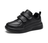 RTOUNT Unisex Boys Sports Shoes Kids Girls Running Shoes Children's Shoes Lightweight Breathable Leisure Road Running Shoes, All black, 8.5 UK Child