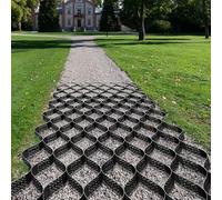 RTOWERM 2" Depth Geogrid Ground Grid Gravel Grid,1885 LBS Per Sq Ft Load Geo Grid,Confinement System Geo Cell Grid Paver for Gravel Stabilizer for Light Duty Traffic Areas Foot Traffic (Color : W X