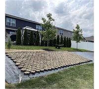 RTOWERM Geogrid Gravel Grid, 2 Inch Thick Geocell Ground Grid, 3ft/ 5ft/ 10ft/ 15ft/ 20ft/25ft/ 30ft Expansion Foldable Geo Grid Retainer System for Garden Landscape, Walkway, Parking Slope(3x10 m/10x