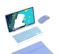 RTQAZWSXE Jiaxu Keyboard+Mouse+Protective Case Suitable for Samsung Galaxy Tab S6 Lite 10.4 inch P619/P625 2024(Light purple+backlit KB+mouse)