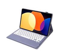 RTQAZWSXE Jiaxu White Keycap Keyboard Leather Protective Case Suitable for Huawei Matepad Pro 12.6 inch 2022/2021(Lavender gray+keyboard)
