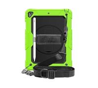 RTQAZWSXE YSJX Anti Drop Silicone Shell With Shoulder Strap, Tablet Protective Case Suitable for iPad mini 7 2024/mini6 2021 8.3 inch universal(Yellow green+Black)