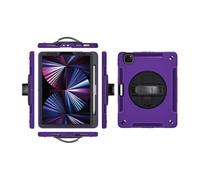 RTQAZWSXE YSJX Anti-fall Silicone Shell, Strap and Shoulder Protective Cover Suitable for iPad mini 7 2024/mini6 2021 8.3 inches(Purple (bracelet))