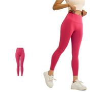 RTQAZWSXE YSJX Clothing, Anti-cuffing Slim-fit Butt-lifting High-waisted Workout Pants, Peach-butt Seamless Yoga Leggings(Red,3X-Large)