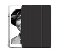 RTQAZWSXE YSJX Protective Cover with Pen Slot, Transparent Triple Fold Shell Suitable for iPad mini 7 2024/mini6 2021 8.3 inch universal(Black)