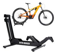 RTR BIKES Brutus Professional Bicycle Floor Stand - Heavy Duty Steel Rack for E-Bikes & MTB up to 30kg - Stable Rear Wheel Holder for 26-29" Wheels & Tyres up to 2.8" - Made in EU