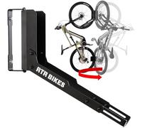 RTR BIKES Kranked Twist Swivel Wall Bike Rack - 180° Rotating Vertical Bicycle Hanger - Heavy Duty Storage for E-Bikes & MTB up to 30kg - Fits 24-29" Wheels & 3.5" Tyres - Made in EU