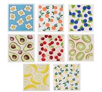 Rtrasang Swedish Dishcloths, Reusable Paper Towels, Quick Drying Washable Dish Cloths, for Counters Dishes Home Bar Table Wiping，Eco-Friendly, Absorbent, 8-Pack