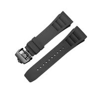 RTRCAGAKM 25mm-20mm Rubber Watchband Fit For Richard Fit For Mille RM011 Series Bracelet Screw Style Men Watch Strap(Black-black)