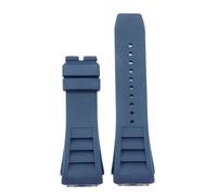 RTRCAGAKM 25mm-20mm Rubber Watchband Fit For Richard Fit For Mille RM011 Series Bracelet Screw Style Men Watch Strap(Blue-No buckle)