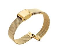 RTRCAGAKM Fit For Armani Small Size Steel Watch Band Fit For DW Fit For Longines Fit For CK Mesh Band 6 8 10mm(10mm,Rose Gold-Steel Strap)
