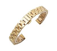 RTRCAGAKM Fit For Armani Small Size Steel Watch Band Fit For DW Fit For Longines Fit For CK Mesh Band 12 13 14mm(12mm,Rose Gold-Fine Mesh)