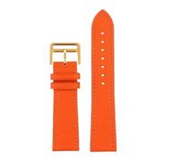 RTRCAGAKM Fit For Hermes H Watchband Fit For HOUR Series Square Dial Thin Orange Comfortable Soft Watch Strap 14mm 16mm 18mm(Orange Gold,16mm)