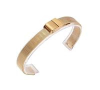 RTRCAGAKM For 6mm 8mm 10mm 12mm 14mm 16mm Stainless Steel Watch Band Strap Ceramic Watchband Women Rose Gold Mesh Belt Bracelet(A golden,10mm)