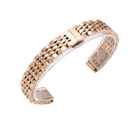 RTRCAGAKM For 6mm 8mm 10mm 12mm 14mm 16mm Stainless Steel Watch Band Strap Ceramic Watchband Women Rose Gold Mesh Belt Bracelet(C Rose gold,12mm)