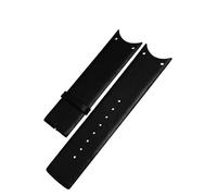 RTRCAGAKM Leather Watchband Fit For CK KOV231 KOV232 Series Curved Edge Ultra-thin Watch Strap For Men Women 22mm(Black-No buckle)