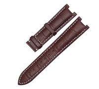 RTRCAGAKM Leather Watchband Fit For GC Wristband 22 * 13mm 20 * 11mm Notched Strap Withstainless Steel Butterfly Buckle(Brown w no clasp,22-13mm)