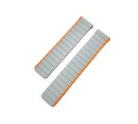 RTRCAGAKM Magnetic Strap Fit For TicWatch GTH 2 / E3 Silicone Band Fit For Ticwatch Pro 3 Fit For Ultra GPS LTE/Fit For GTX Replacement Watchband Bracelet(Gray Orange,20mm)