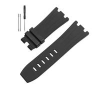 RTRCAGAKM Silicone Watchband Fit For Audemars Fit For Piguet Fit For Royal Oak 15703 Series 28mm(Black-no buckle,28x20mm)