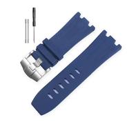 RTRCAGAKM Silicone Watchband Fit For Audemars Fit For Piguet Fit For Royal Oak 15703 Series 28mm(Blue-Steel-K14,28x24mm)