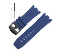 RTRCAGAKM Silicone Watchband Fit For Audemars Fit For Piguet Fit For Royal Oak 15703 Series 28mm(Blue-Black-K14,28x20mm)
