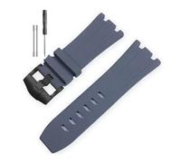 RTRCAGAKM Silicone Watchband Fit For Audemars Fit For Piguet Fit For Royal Oak 15703 Series 28mm(Gray-Black-K14,28x24mm)