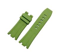 RTRCAGAKM Silicone Watchband Fit For Audemars Fit For Piguet Fit For Royal Oak 15703 Series 28mm(L-green-no buckle,28x24mm)