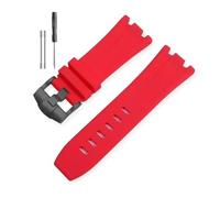 RTRCAGAKM Silicone Watchband Fit For Audemars Fit For Piguet Fit For Royal Oak 15703 Series 28mm(Red-Black-K14,28x20mm)