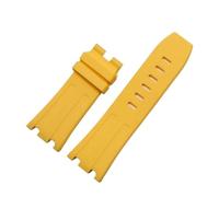 RTRCAGAKM Silicone Watchband Fit For Audemars Fit For Piguet Fit For Royal Oak 15703 Series 28mm(Yellow-no buckle,28x20mm)