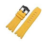 RTRCAGAKM Silicone Watchband Fit For Audemars Fit For Piguet Fit For Royal Oak 15703 Series 28mm(Yellow-Black-K14,28x24mm)