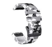 RTRCAGAKM Sports Camouflage Silicone Strap Fit For Garmin Fit for Fenix 7 7X Pro Solar Watch Band Fit For Epix Pro (Gen 2) 47mm 51mm Bracelet Accessories(White,QuickFit 22mm)