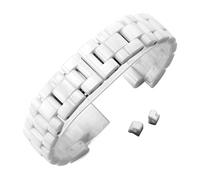 RTRCAGAKM Watch Bracelet Fit For J12 Ceramics Wristband Women's Men's Watch Strap Bracelet Black White 16mm 19mm Bands(White,16mm)