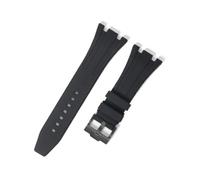 RTRCAGAKM Watch Strap Fit For Audemars Fit For Piguet Fit For Royal Oak 15400/15510/15703 Rubber Bracelet(Black Black clasp,26 27mm)
