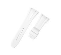 RTRCAGAKM Watch Strap Fit For Audemars Fit For Piguet Fit For Royal Oak 15400/15510/15703 Rubber Bracelet(White no clasp,28mm)