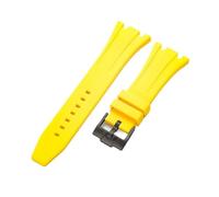 RTRCAGAKM Watch Strap Fit For Audemars Fit For Piguet Fit For Royal Oak 15400/15510/15703 Rubber Bracelet(Yellow Black clasp,30mm)