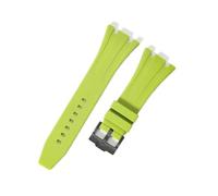 RTRCAGAKM Watch Strap Fit For Audemars Fit For Piguet Fit For Royal Oak 15400/15510/15703 Rubber Bracelet(Green Black clasp,28mm)