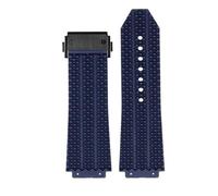 RTRCAGAKM Watchband Fit For HUBLOT Fit For BIG Fit For BANG Silicone 25 * 17mm 26 * 19mm Waterproof Men's Watch Strap Chain Watch Rubber Bracelet Wristband(K Blue-black,26-19mm)
