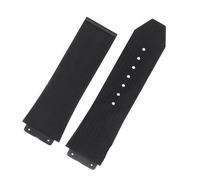 RTRCAGAKM Watchband Fit For HUBLOT Fit For BIG Fit For BANG Silicone 25 * 17mm 26 * 19mm Waterproof Men's Watch Strap Chain Watch Rubber Bracelet Wristband(S black-No buckle,25-17mm)