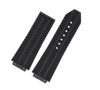 RTRCAGAKM Watchband Fit For HUBLOT Fit For BIG Fit For BANG Silicone 25 * 17mm 26 * 19mm Waterproof Men's Watch Strap Chain Watch Rubber Bracelet Wristband(K black-No buckle,26-19mm)
