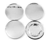 RTRHINOTUNING 4Pcs 80mm Wheel Center Caps for #09.24.208, 80mm(3.17in)/48mm(1.82in) Chrome Silver Wheel Hub Caps